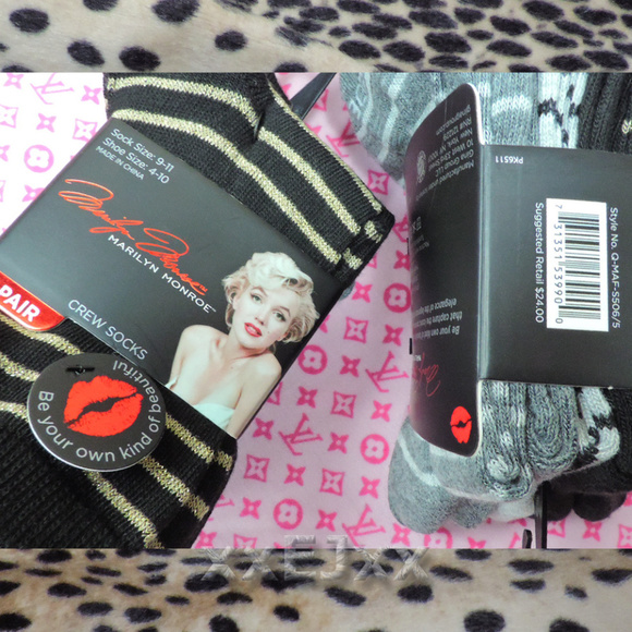 💗 Marilyn Monroe Crew Socks 5 Pair - Picture 5 of 9